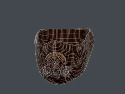 Gas mask helmet 3d model scifi Low-poly  Low-poly 3D model