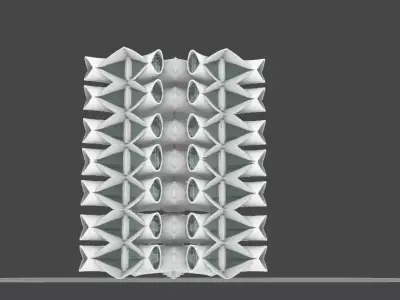 futuristic building space style  3D model