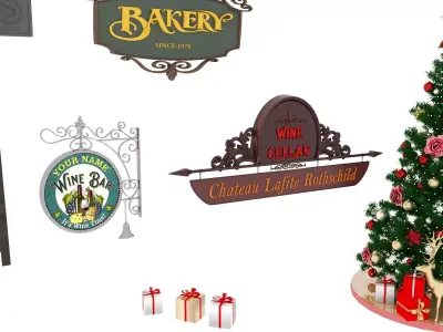 City Street Props Pack Item Pack Low-poly 3D model