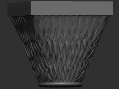 Church Columns palm hand made 3D model