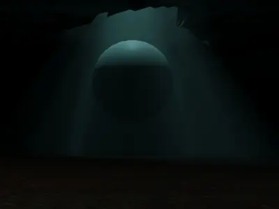  Cave scene Low-poly 3D model