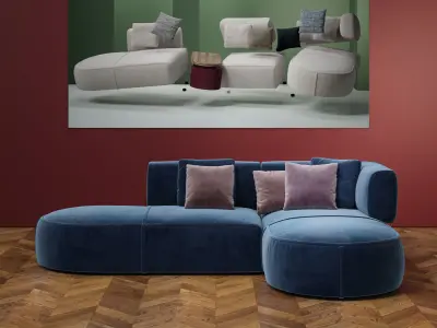 553 Bowy 24 51 2 Seater Modular Sofa 3D model