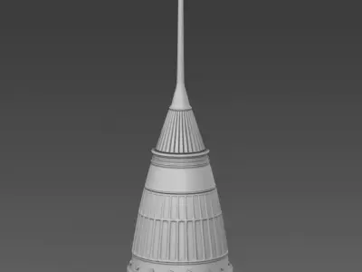 Martian rocket 3D print model