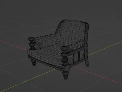 Armchair Low-poly 3D model buy