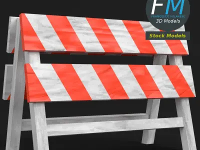 Construction barrier 3D model purchase