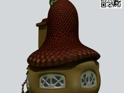 Fairy home pumpkin fantasy series Low-poly 3D model