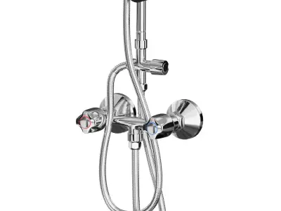  Bathroom Shower 01 3D model