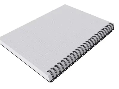 Spiral Bound Notebook A5 - Office Notepad with Lined Paper Low-poly 3D model