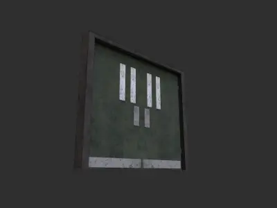 Double door Low-poly 3D model purchase