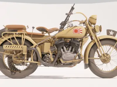 3D IJA Rikuo Type 97 Low-poly 3D model