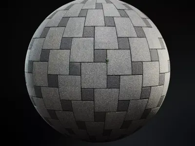 Scanned Seamless Checker Pavement PBR Textures Texture