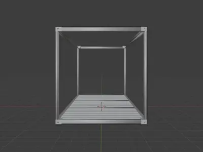 Basic Intermodal Shipping Container Frame Free 3D model