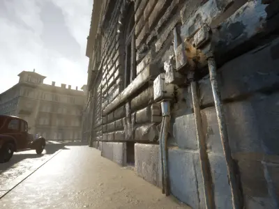 Wall detail from Andrassy Avenue 3D model