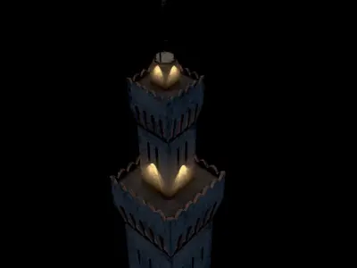 Grimsby Dock Tower Low-poly 3D model