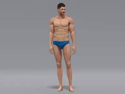  Male Diver Springboard Animated HQ Standard Edition 