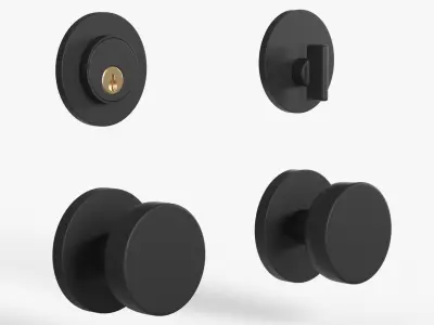 Tumalo Cylinder Round Deadbolt Set 3D model