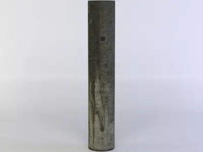 Grey column Low-poly 3D model
