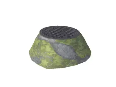 Sewage well Free low-poly 3D model