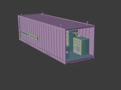 Gold Mining series no 1- electric container Free low-poly 3D model