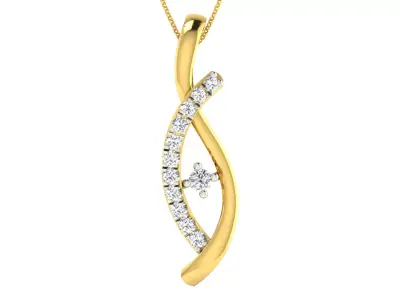 Solitaire Women Pendant 3dm STL OBJ FBX Renders Details 3D print model 88