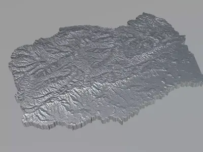 Lesotho Terrain Country 3D model