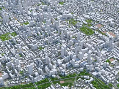 Toronto Downtown Canada Low-poly 3D model