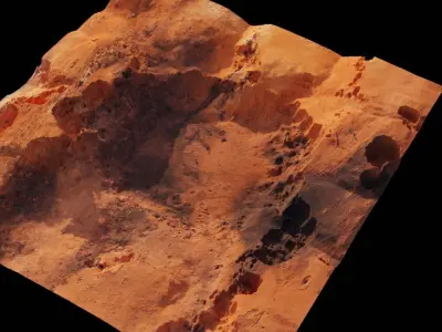 Landscape Low-poly 3D model