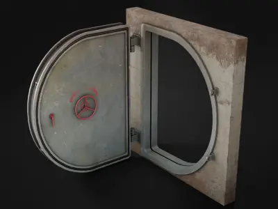 Hermetic Door VI Low-poly 3D model