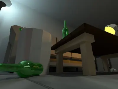 Dudes Messy Living Room 3D model