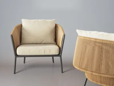 Lapel Lounge Chair 3D model