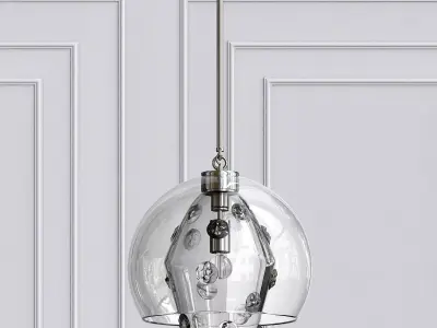 Florence Grande Double Shade Nickel Pendant 3D model
