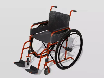  Wheelchair 3D Model  Low-poly 3D model