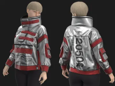 Sci-Fi Female Jacket  Marvelous Designer 3D model
