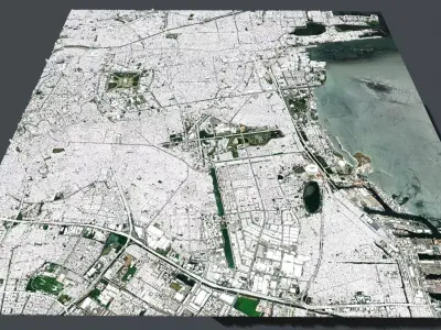 Cityscape Jakarta Indonesia 3D model