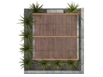 Terrace with pergola 3D model