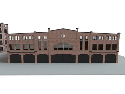 old buildings industry  3D model