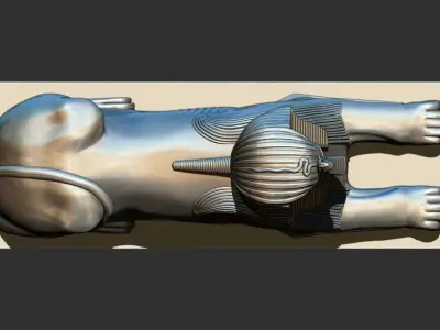 Egyptian Sphinx of Hatshepsut Statue 3d printable model 3D print model