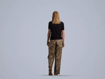 00355Sophie003 - Adult Caucasian woman walking through public 3D model