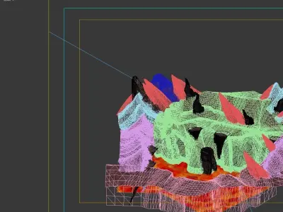 Game Model - Volcano Cliff 3D model