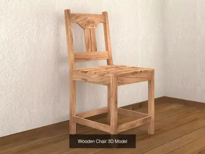 Wooden Chairs Collection 3D Model Pack