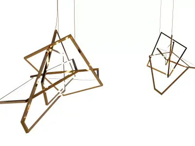 Futuristic Ceiling Light Low-poly 3D model