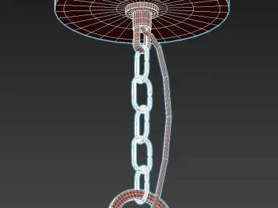 hinkley light chrome chandelier 3D model