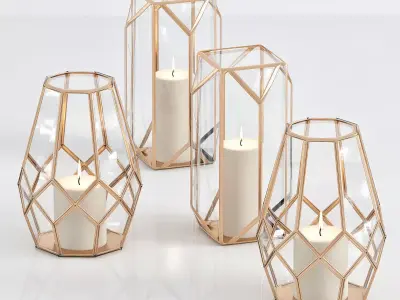 Shiraleah Copper Scala Lantern 3D model