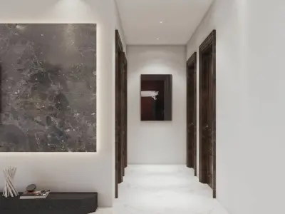 Livingroom Interior design style minimalism 3D model