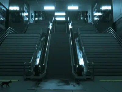 metro train station  3D model