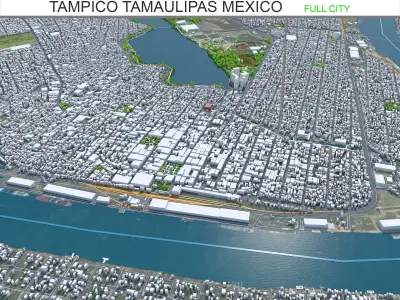 Tampico Tamaulipas Mexico 20km AI Low-poly 3D model