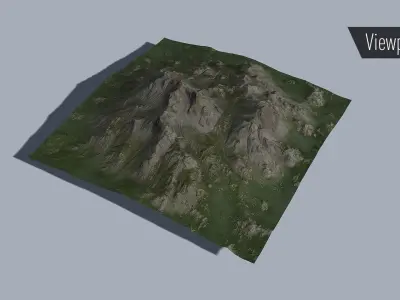 Mountain Snow Low-poly 3D model