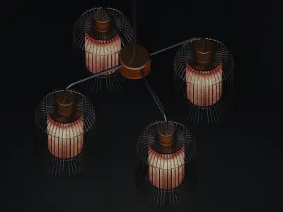 Designer Perforated Ceiling Light 3D model