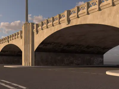 Fourth Street Bridge LA 3D model