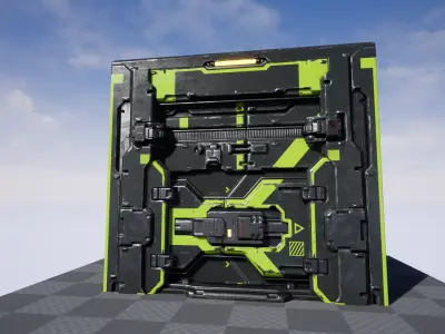 Sci-Fi Doors Pack - Game-Ready UE4 Assets Low-poly 3D model